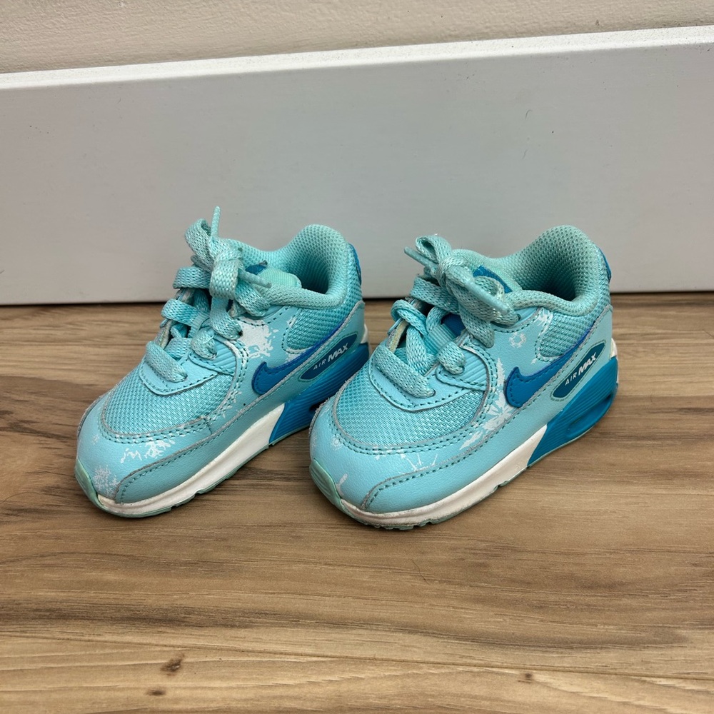 Nike Air Max 90 Prem Mesh Frozen  Blue & White Sz 4 C Toddler 724878-400